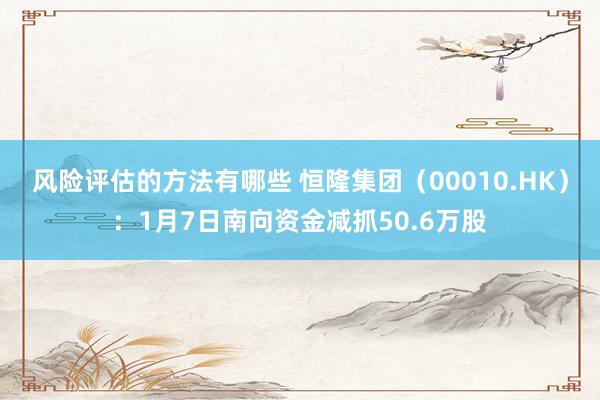 风险评估的方法有哪些 恒隆集团（00010.HK）：1月7日南向资金减抓50.6万股