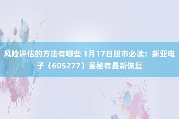 风险评估的方法有哪些 1月17日股市必读：新亚电子（605277）董秘有最新恢复