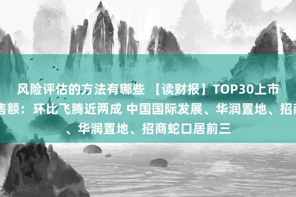 风险评估的方法有哪些 【读财报】TOP30上市房企12月销售额：环比飞腾近两成 中国国际发展、华润置地、招商蛇口居前三