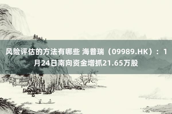 风险评估的方法有哪些 海普瑞（09989.HK）：1月24日