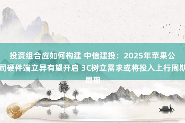 投资组合应如何构建 中信建投：2025年苹果公司硬件端立异有