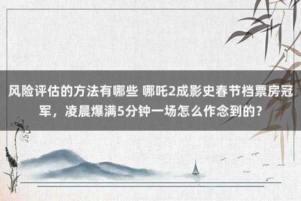 风险评估的方法有哪些 哪吒2成影史春节档票房冠军，凌晨爆满5