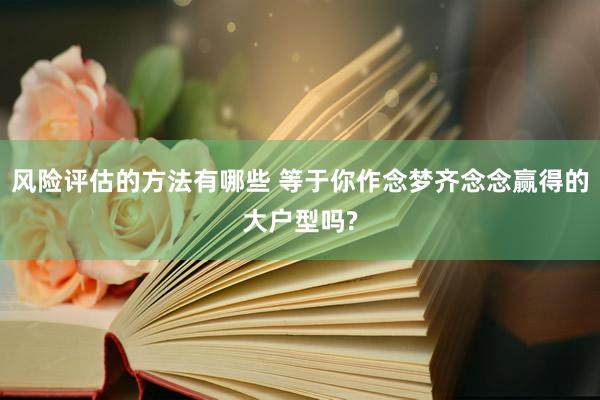 风险评估的方法有哪些 等于你作念梦齐念念赢得的大户型吗?