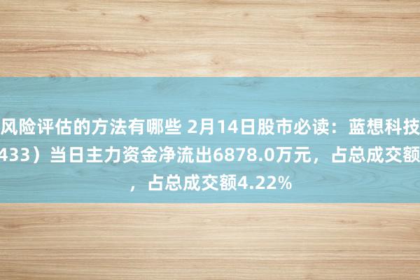 风险评估的方法有哪些 2月14日股市必读：蓝想科技（300433）当日主力资金净流出6878.0万元，占总成交额4.22%