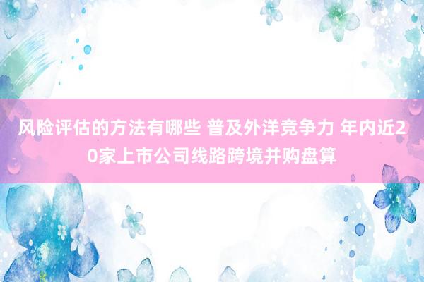 风险评估的方法有哪些 普及外洋竞争力 年内近20家上市公司线